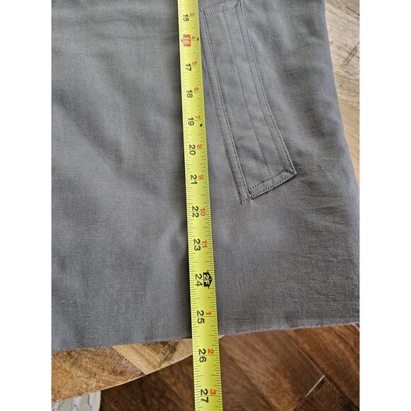 Vince Men's Linen Blend Blomber Jacket Size L Green Military Preppy - Picture 4 of 12